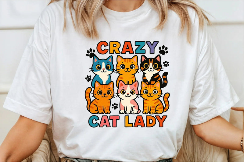Funny Crazy Cat Lady Clipart Bundle - CraftNest - Digital Crafting and Art