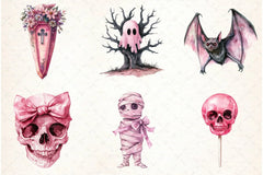 Pink Halloween Clipart Bundle 3 - CraftNest - Digital Crafting and Art