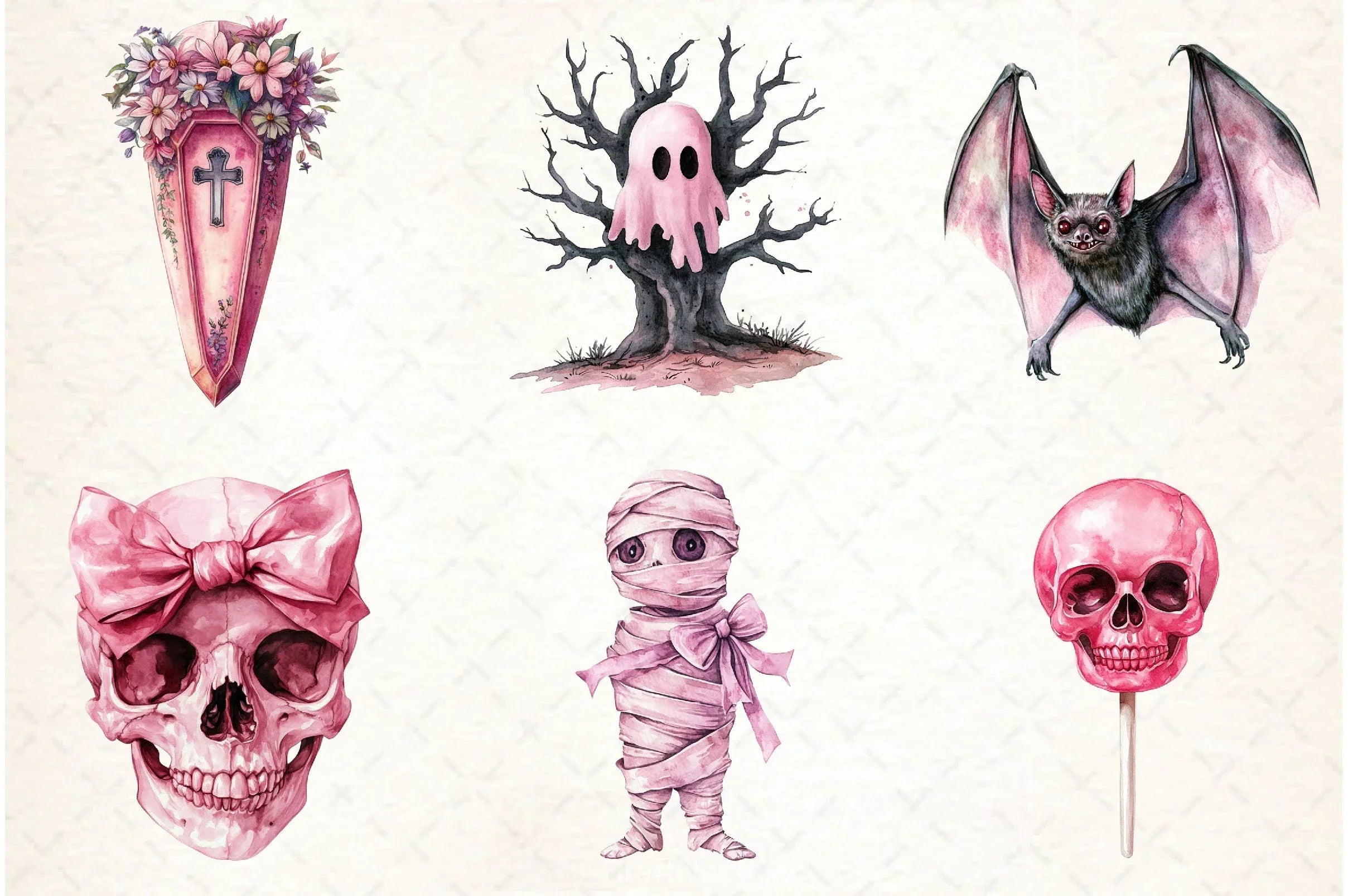 Pink Halloween Clipart Bundle 3 - CraftNest - Digital Crafting and Art