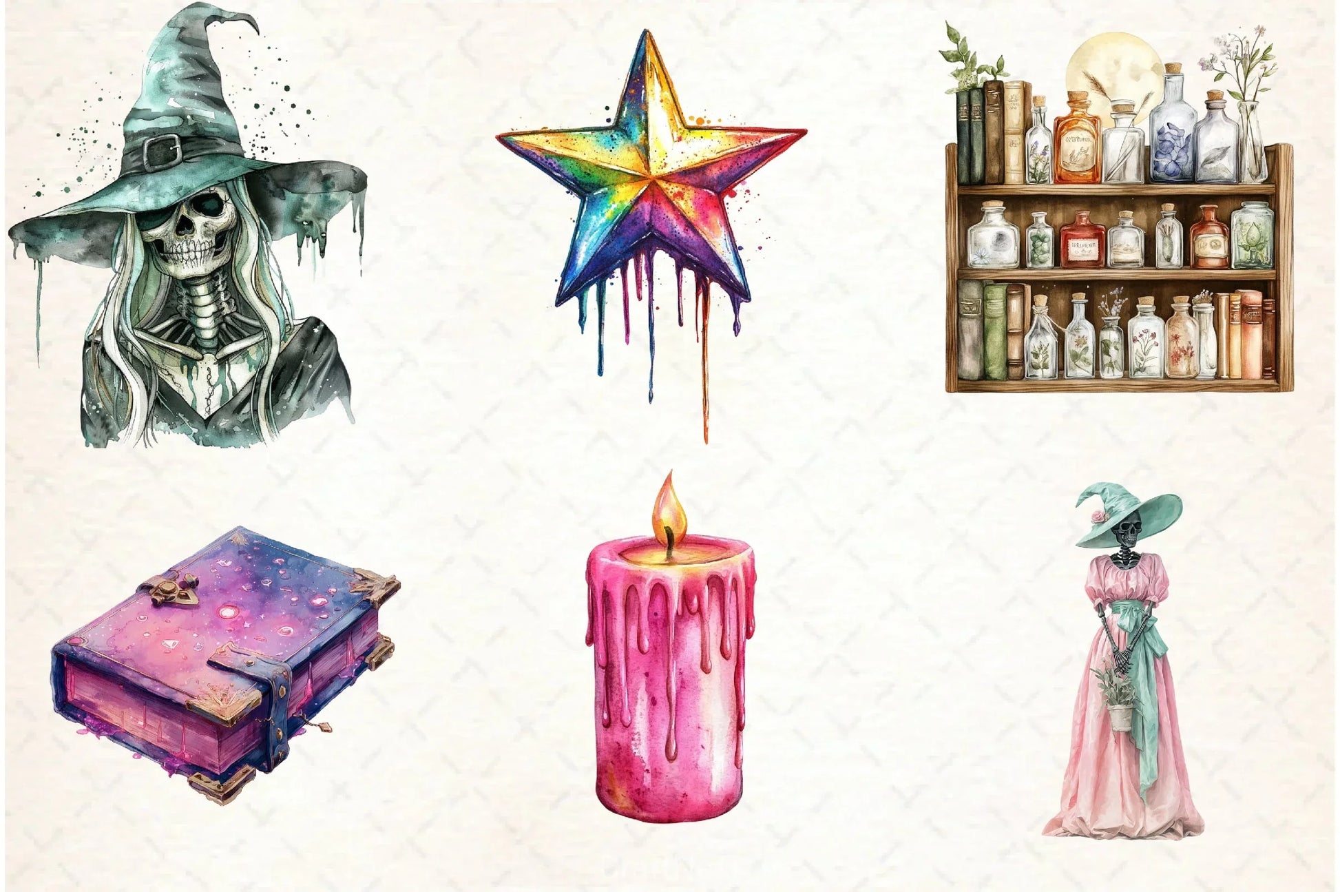 Pastel Spooky Halloween Clipart Bundle - CraftNest - Digital Crafting and Art