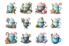 Winter Hot Cocoa Clipart Bundle: Cozy Chocolate Festive Printables - CraftNest - Digital Crafting and Art