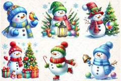 Christmas Snowman Clipart Bundle 18 - CraftNest - Digital Crafting and Art