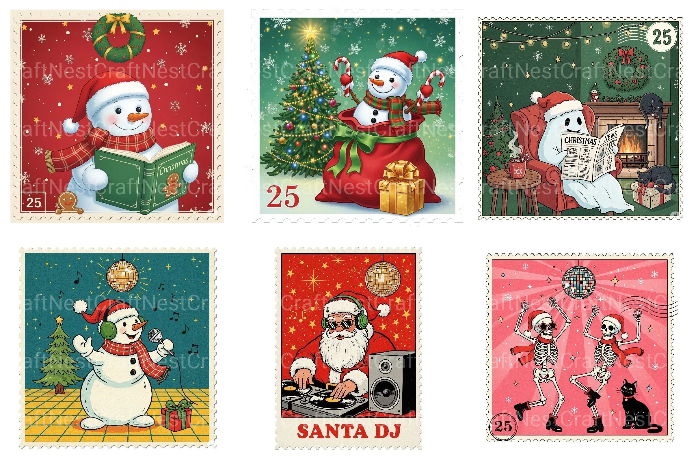 Christmas Frame Clipart Bundle 99 - CraftNest - Digital Crafting and Art