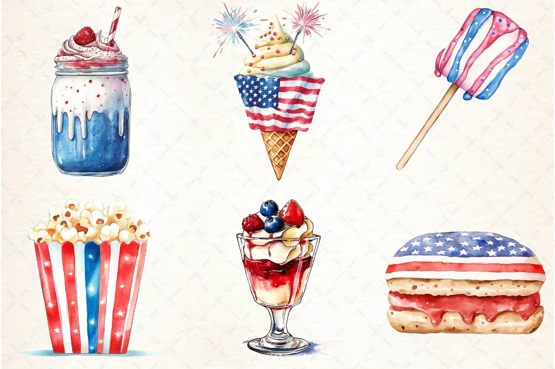 Fast Food 4th of July Clipart Bundle 1 - CraftNest - Digital Crafting and Art