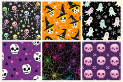 Happy Cute Halloween Pattern Paper - CraftNest - Digital Crafting and Art