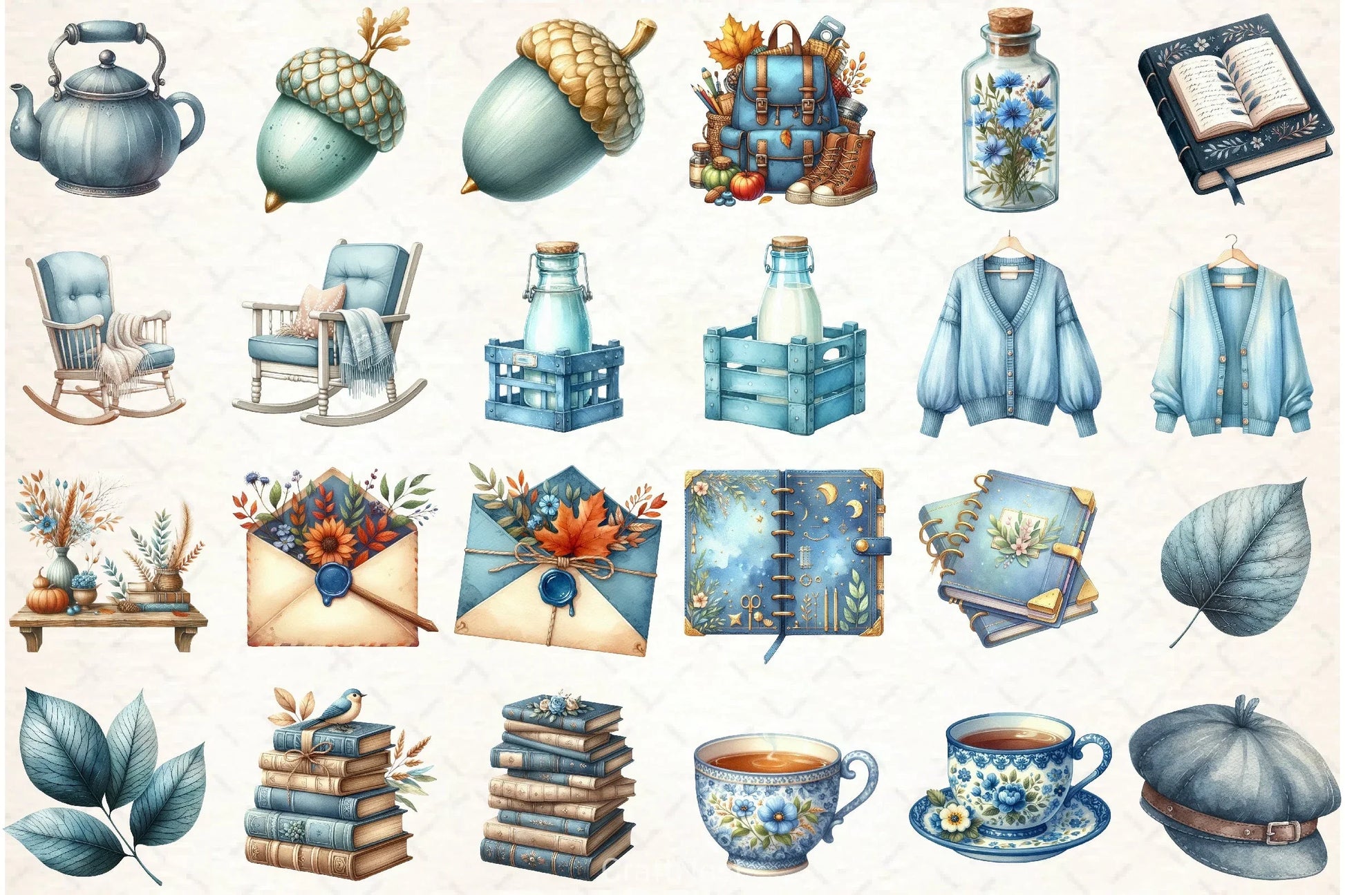 Rustic Cozy Autumn Clipart Bundle 11 - CraftNest - Digital Crafting and Art