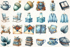 Rustic Cozy Autumn Clipart Bundle 11 - CraftNest - Digital Crafting and Art