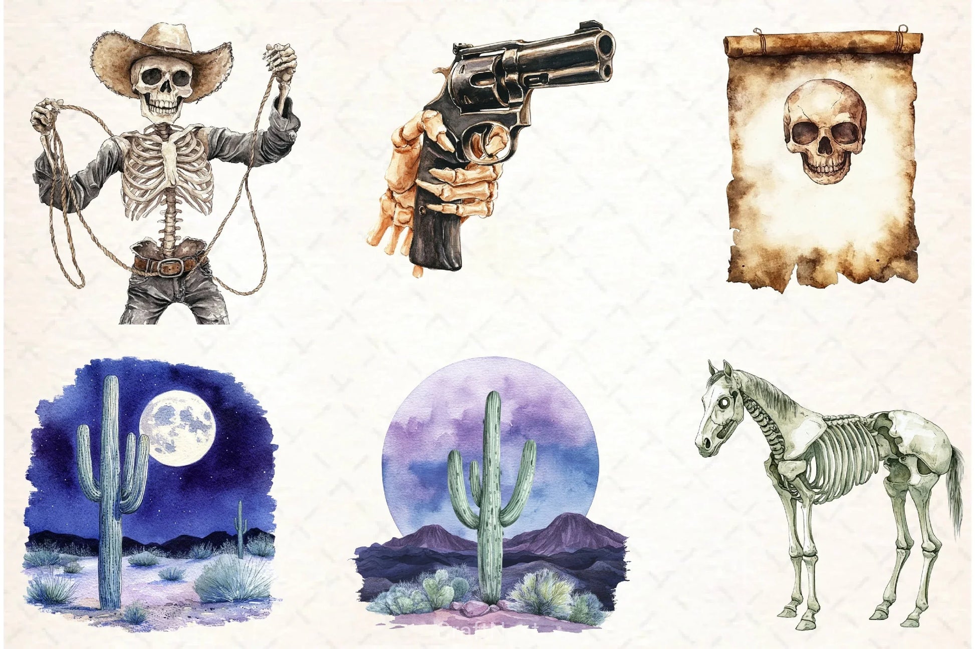 Western Gothic Clipart Bundle - CraftNest - Digital Crafting and Art