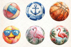 Summer Ball Clipart Bundle 2 - CraftNest - Digital Crafting and Art