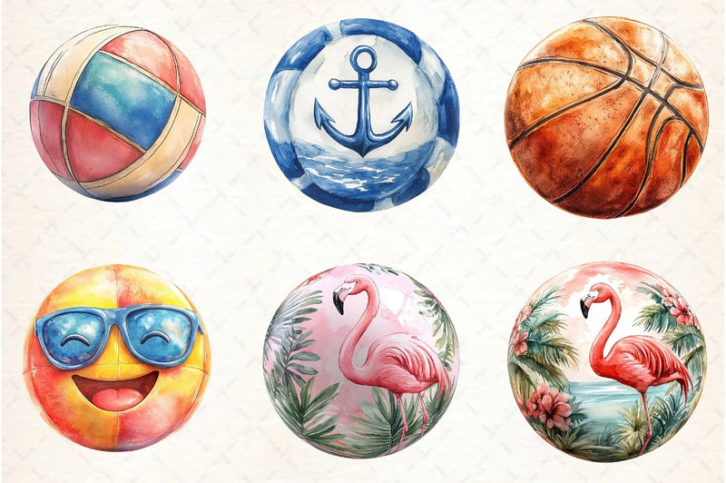 Summer Ball Clipart Bundle 2 - CraftNest - Digital Crafting and Art