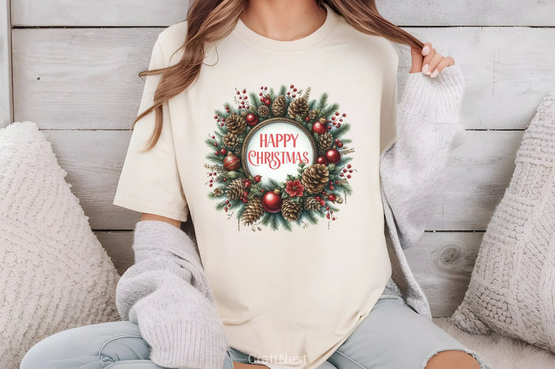 Christmas Wreath Clipart Bundle 6 - CraftNest - Digital Crafting and Art