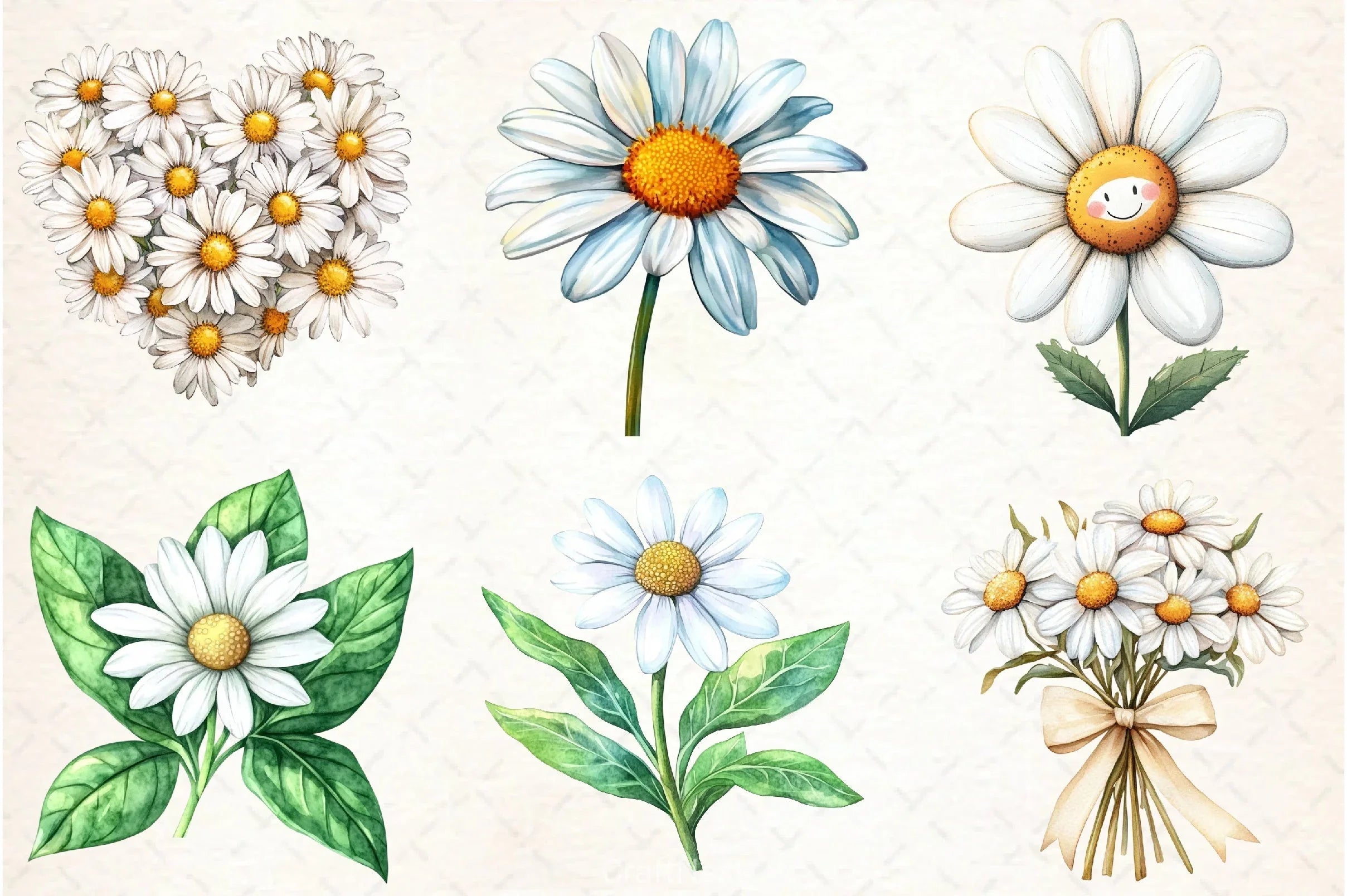 Daisy Clipart Bundle 1 - CraftNest - Digital Crafting and Art
