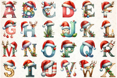 Christmas Alphabet Clipart Bundle 2 - CraftNest - Digital Crafting and Art
