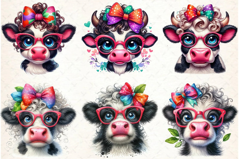 Funny Cow Clipart Bundle 4 - CraftNest - Digital Crafting and Art