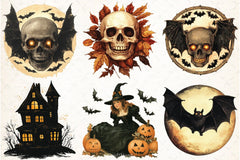 Vintage Halloween Clipart Bundle 13 - CraftNest - Digital Crafting and Art