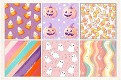 Cute Pastel Halloween Patterns Bundle - CraftNest - Digital Crafting and Art