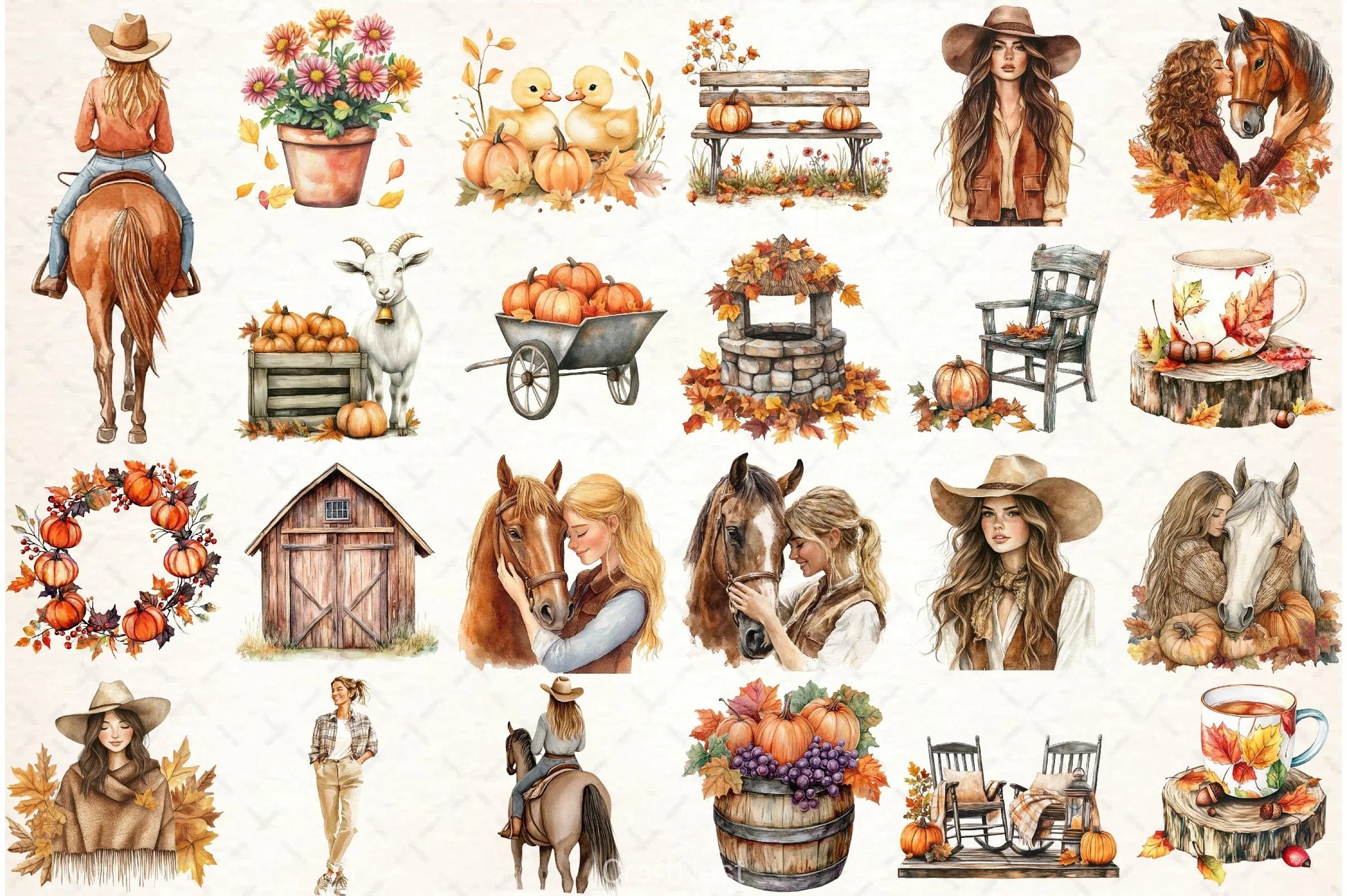 Autumn Farm Clipart Bundle - CraftNest - Digital Crafting and Art
