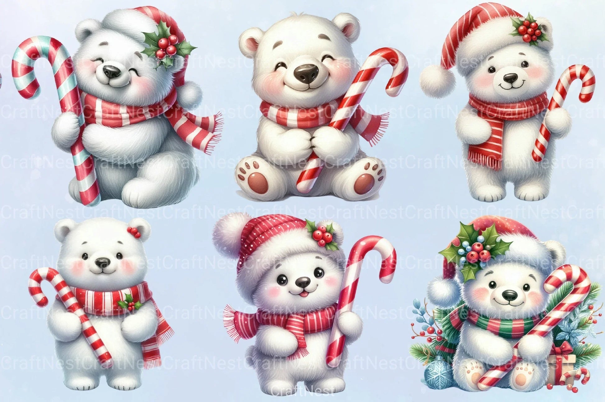 Polar Bear Clipart Bundle 7 - CraftNest - Digital Crafting and Art