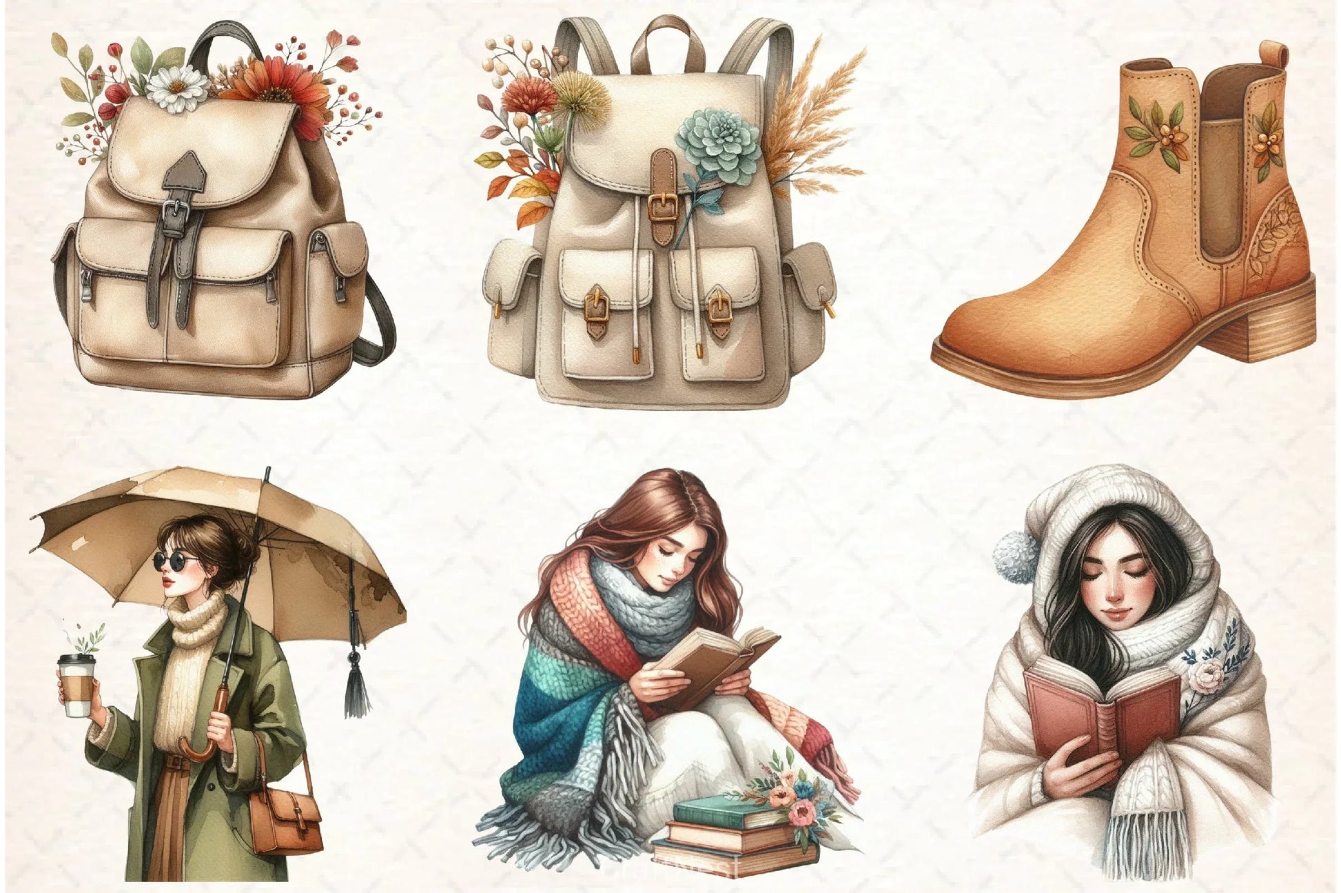 Autumn Cozy Fall Clipart Bundle - CraftNest - Digital Crafting and Art