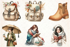 Autumn Cozy Fall Clipart Bundle - CraftNest - Digital Crafting and Art