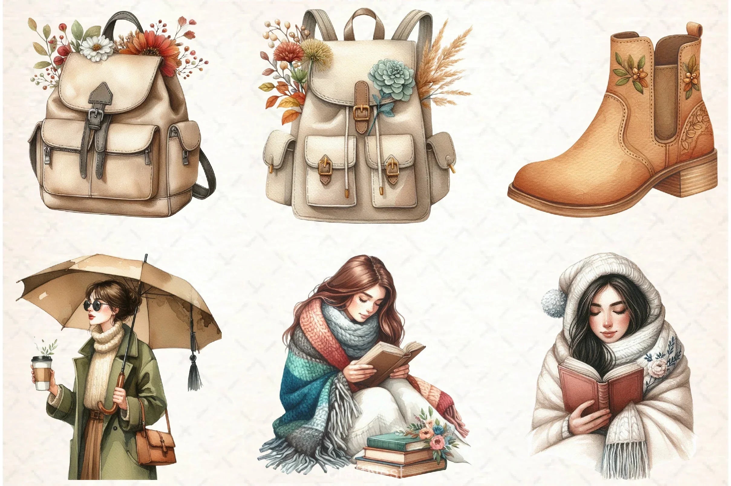 Autumn Cozy Fall Clipart Bundle - CraftNest - Digital Crafting and Art