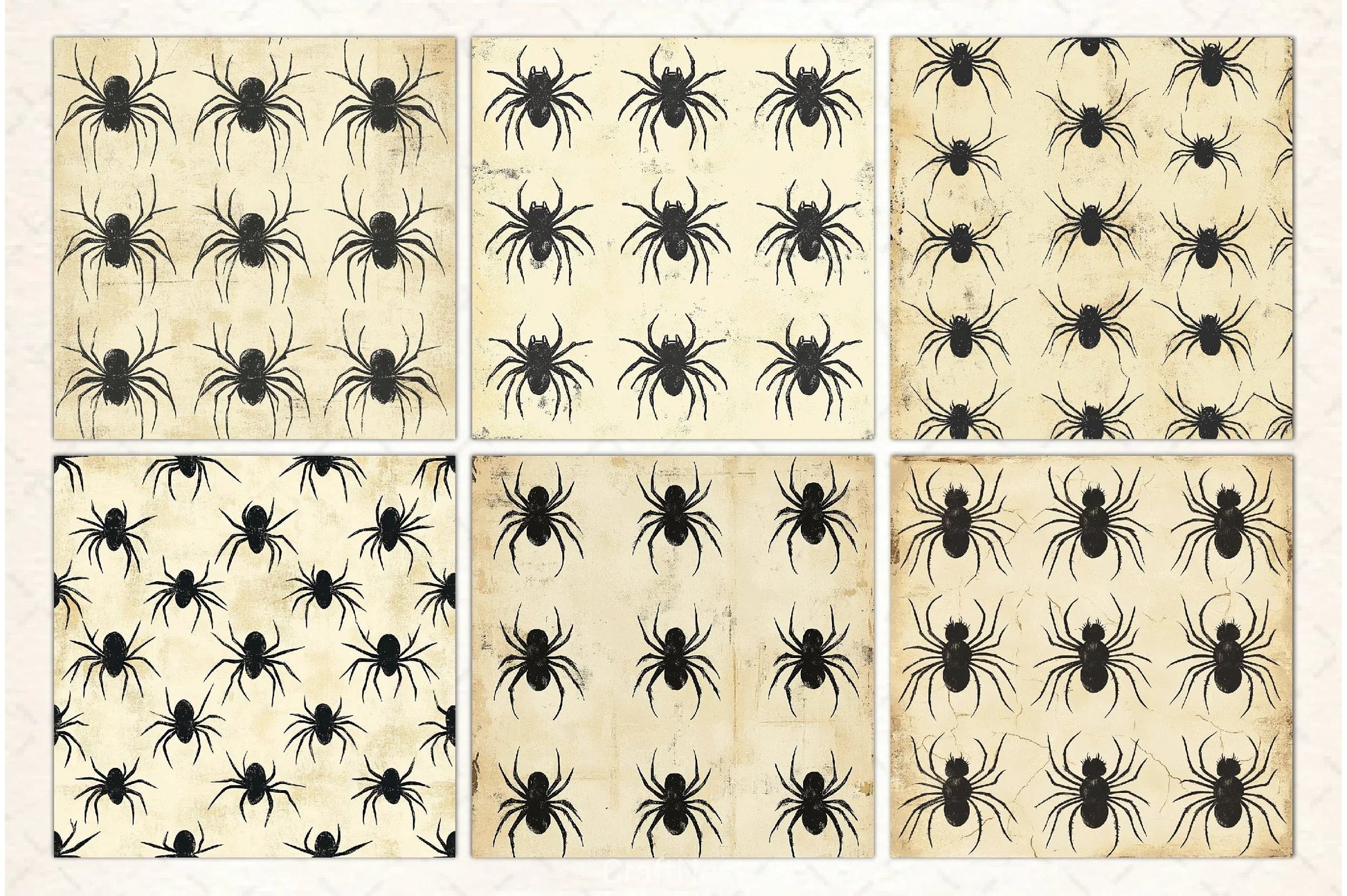 Halloween Spiders Digital Paper Pack - CraftNest - Digital Crafting and Art