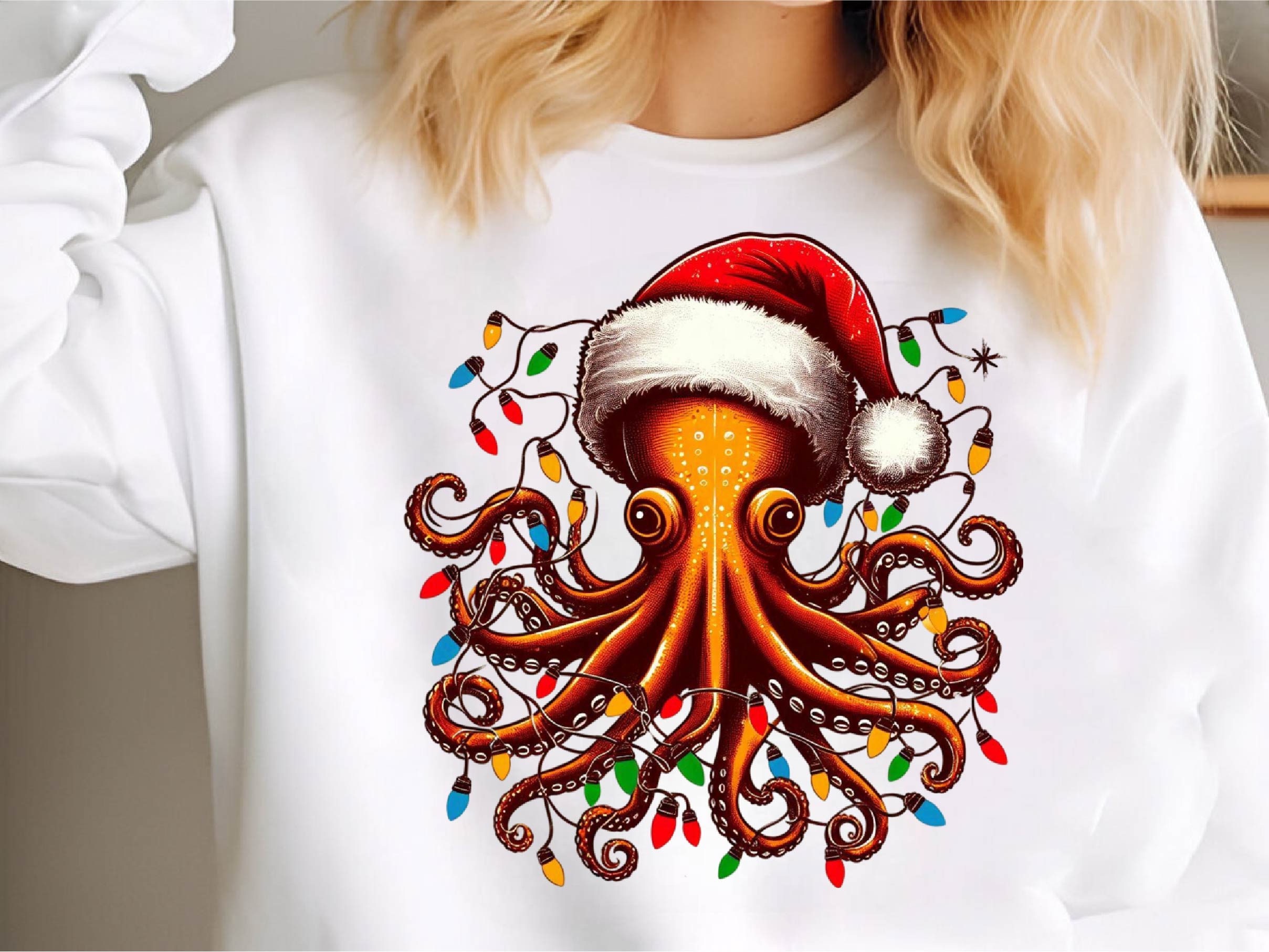 Christmas Octopus Clipart Bundle