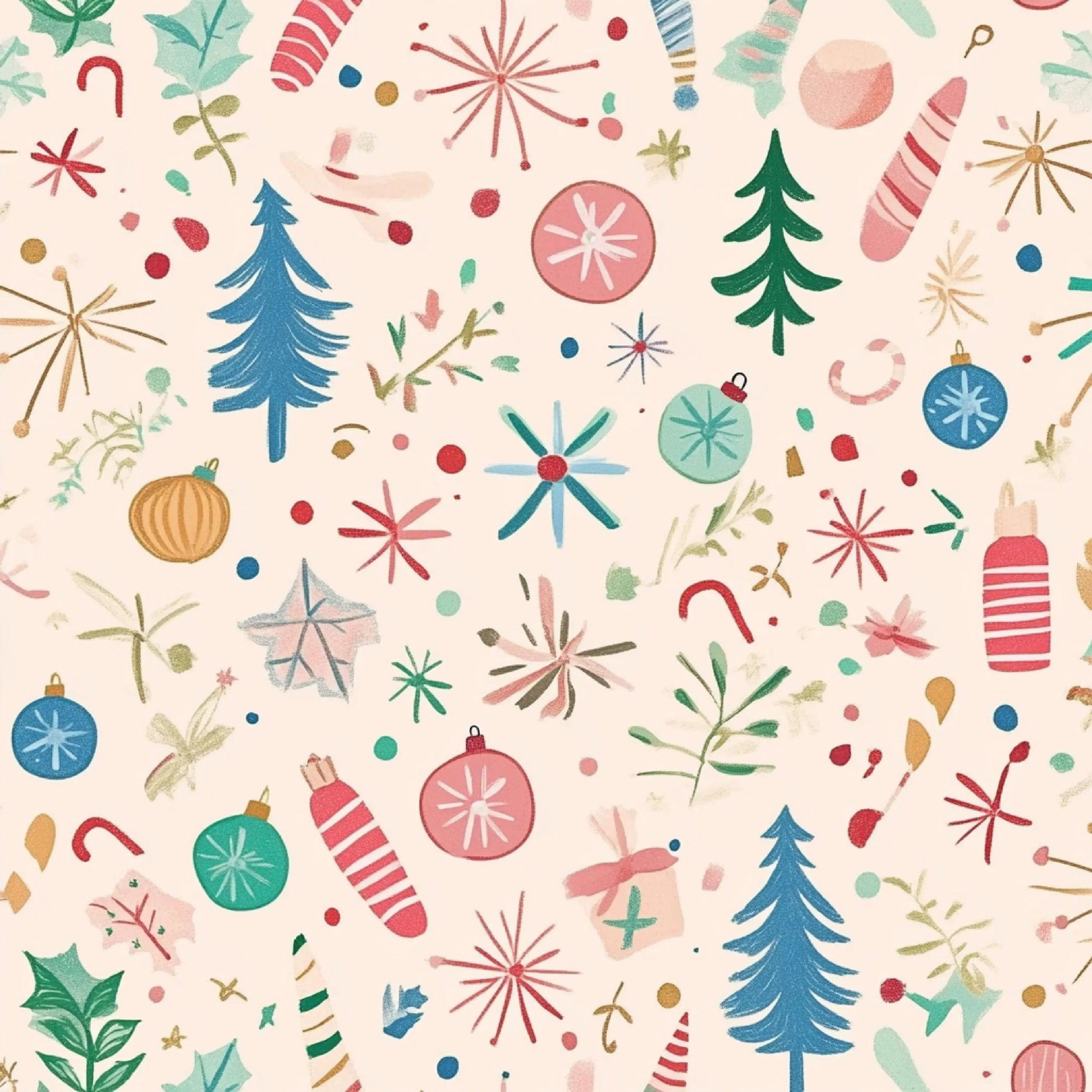 Merry & Bright Pastel Christmas Patterns Clipart Bundle - CraftNest - Digital Crafting and Art