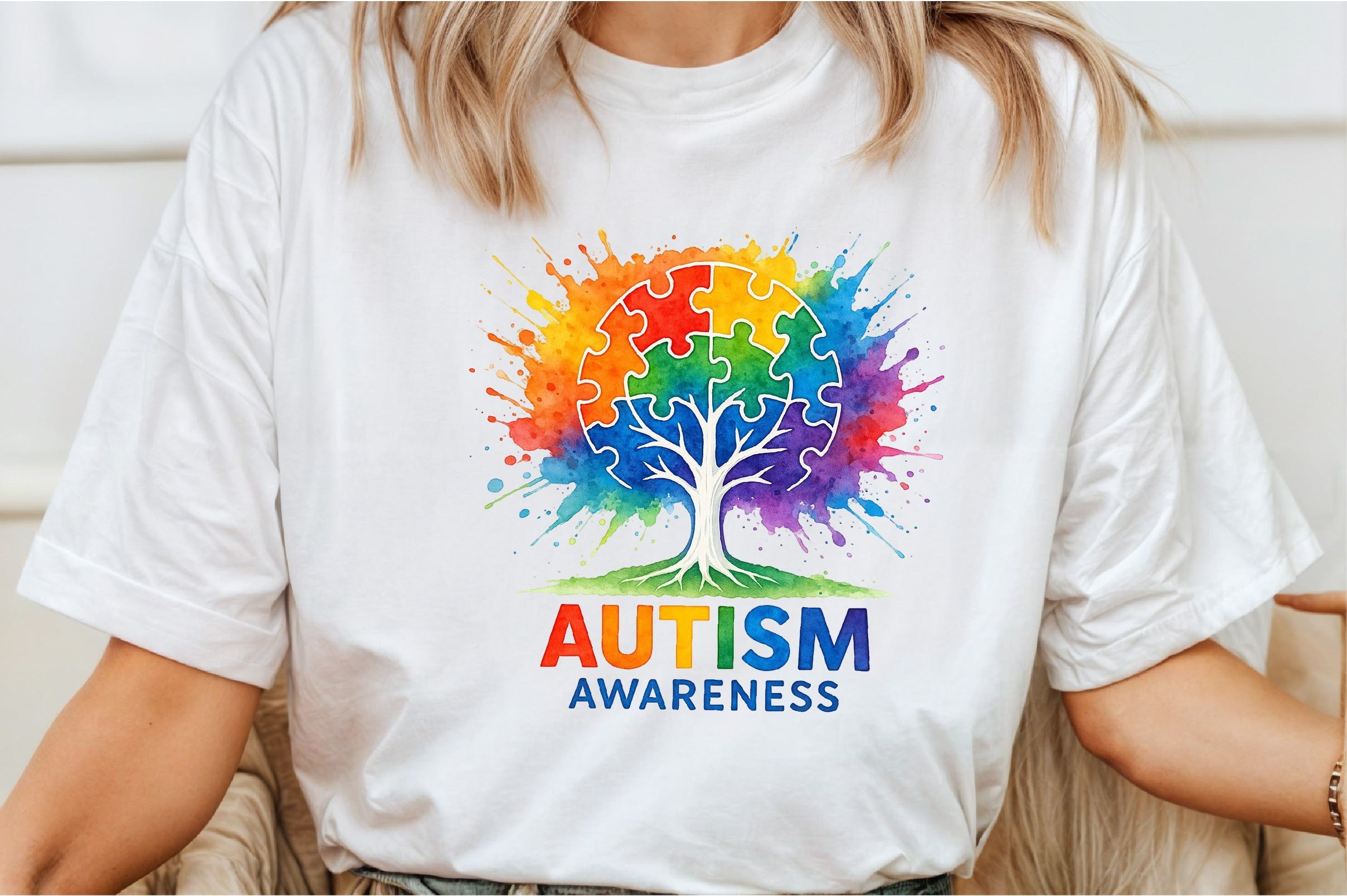 Brushstroke Autism Awareness Design Clipart Bundle