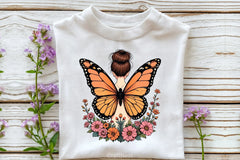 Butterfly Woman Flowers Clipart Bundle - CraftNest - Digital Crafting and Art