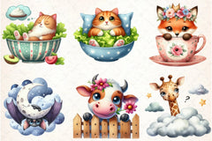 Funny Animals Clipart Bundle 3 - CraftNest - Digital Crafting and Art