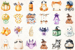 Halloween Baby Shower Clipart Bundle - CraftNest - Digital Crafting and Art