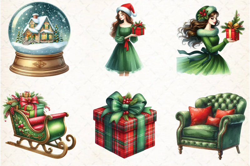 Classic Christmas Clipart Bundle 1 - CraftNest - Digital Crafting and Art