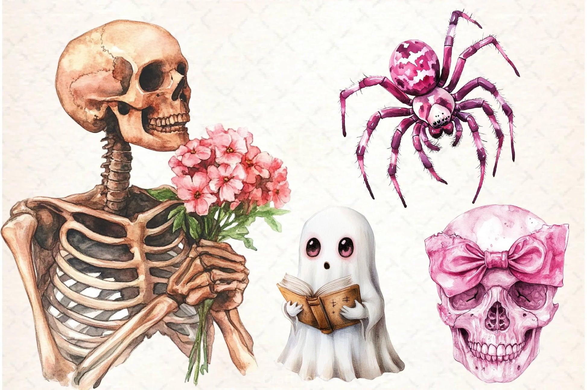 Cute Girly Halloween Clipart Bundle - CraftNest - Digital Crafting and Art