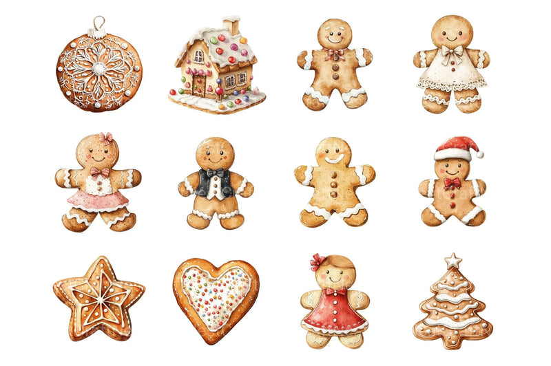 Gingerbread Christmas Clipart Bundle 2 - CraftNest - Digital Crafting and Art