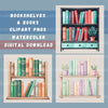 Minimalist Bookshelves Clipart Bundle