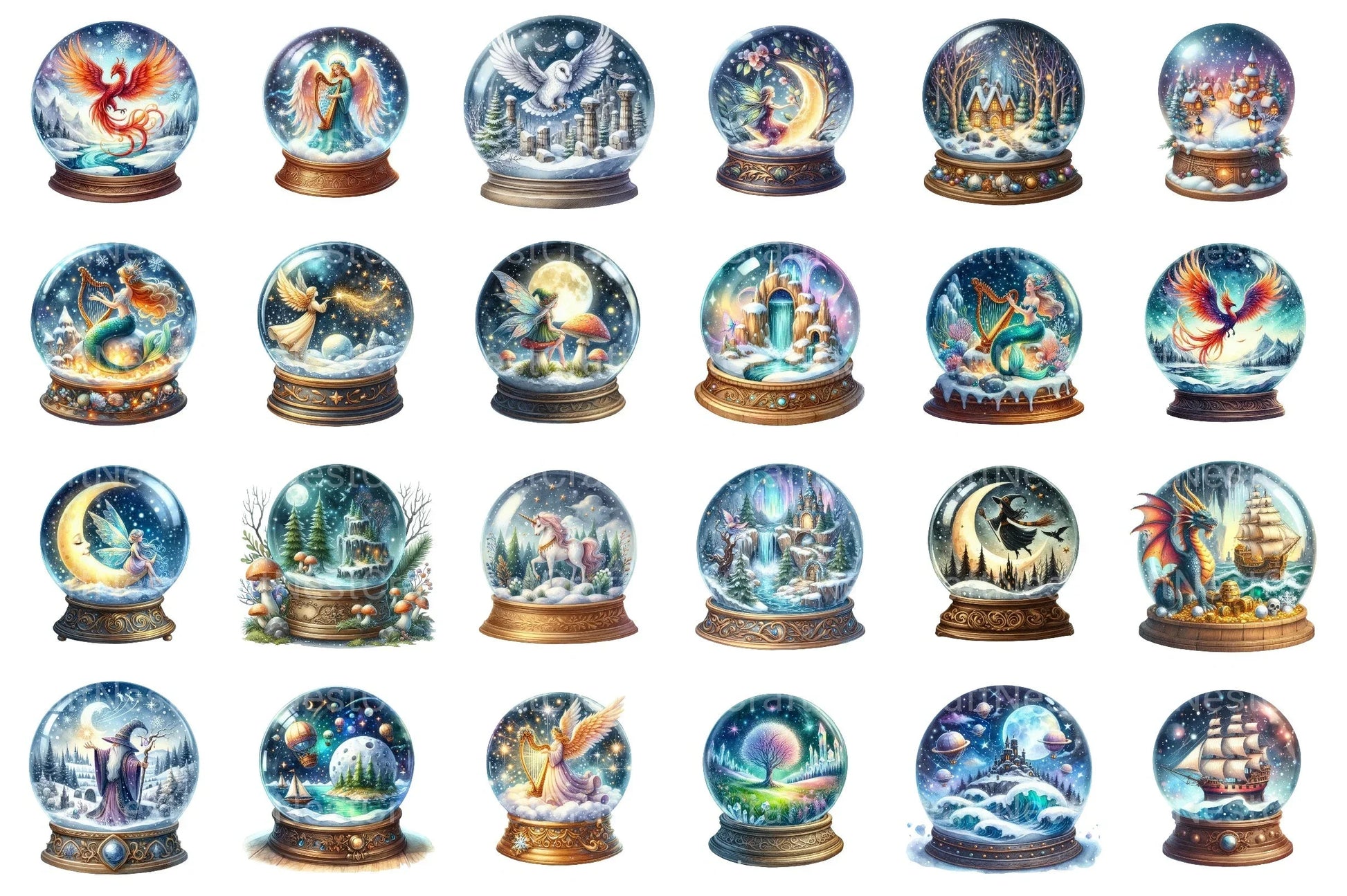 Fantasy Globe Clipart Bundle - CraftNest - Digital Crafting and Art