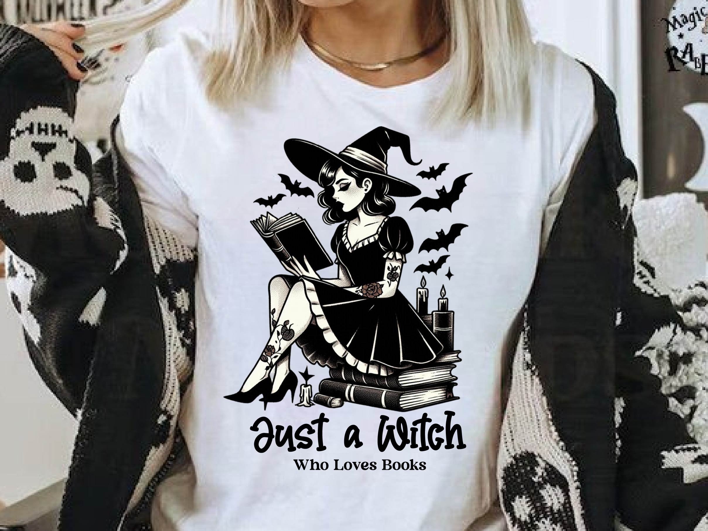 Just A Witch Who Loves Books Halloween Clipart Bundle