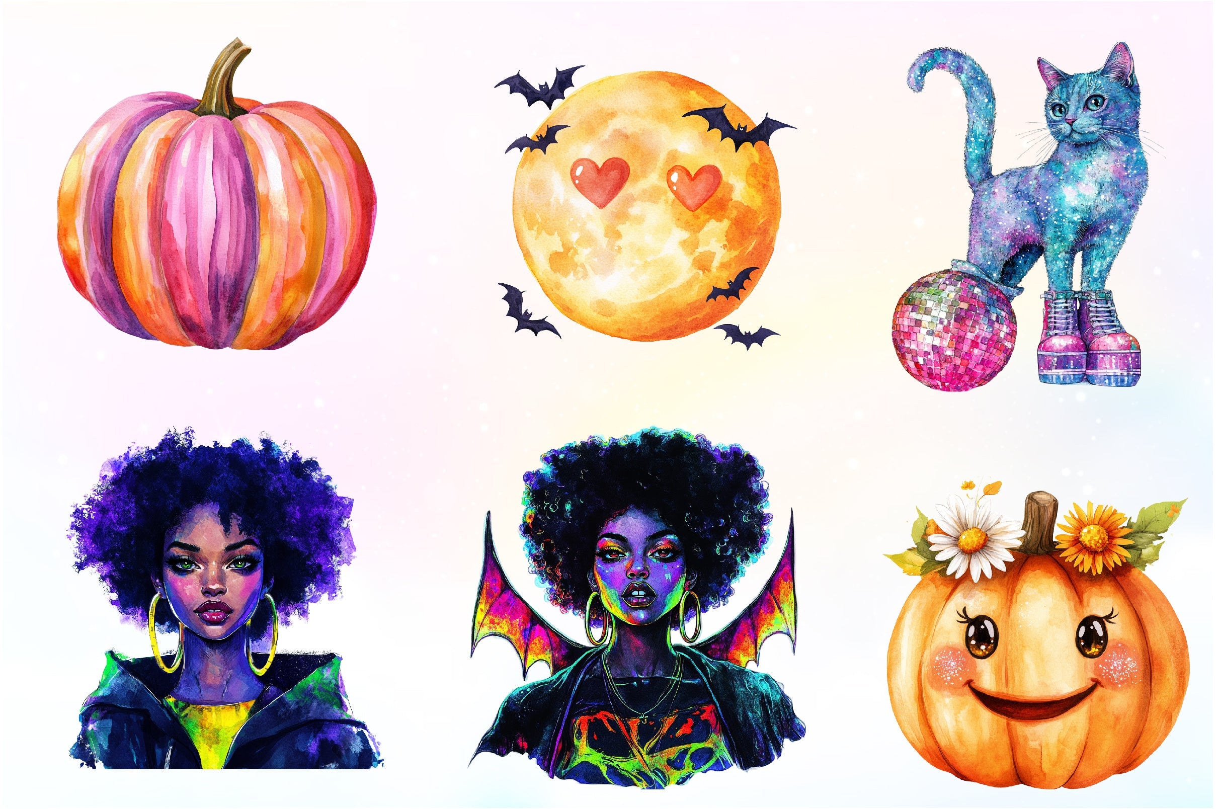 Groovy Halloween Clipart Bundle 1