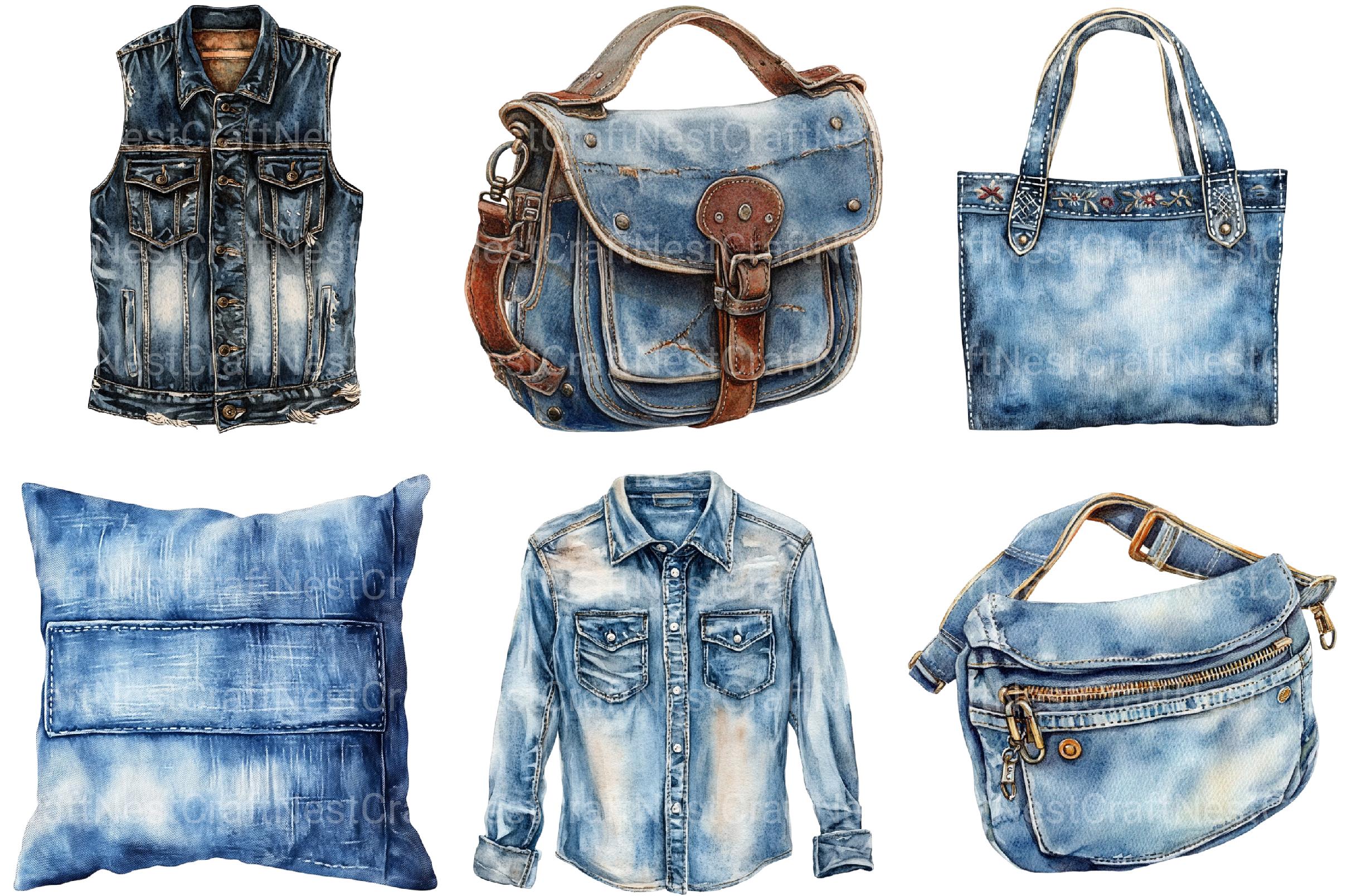 Vintage Denim Clipart