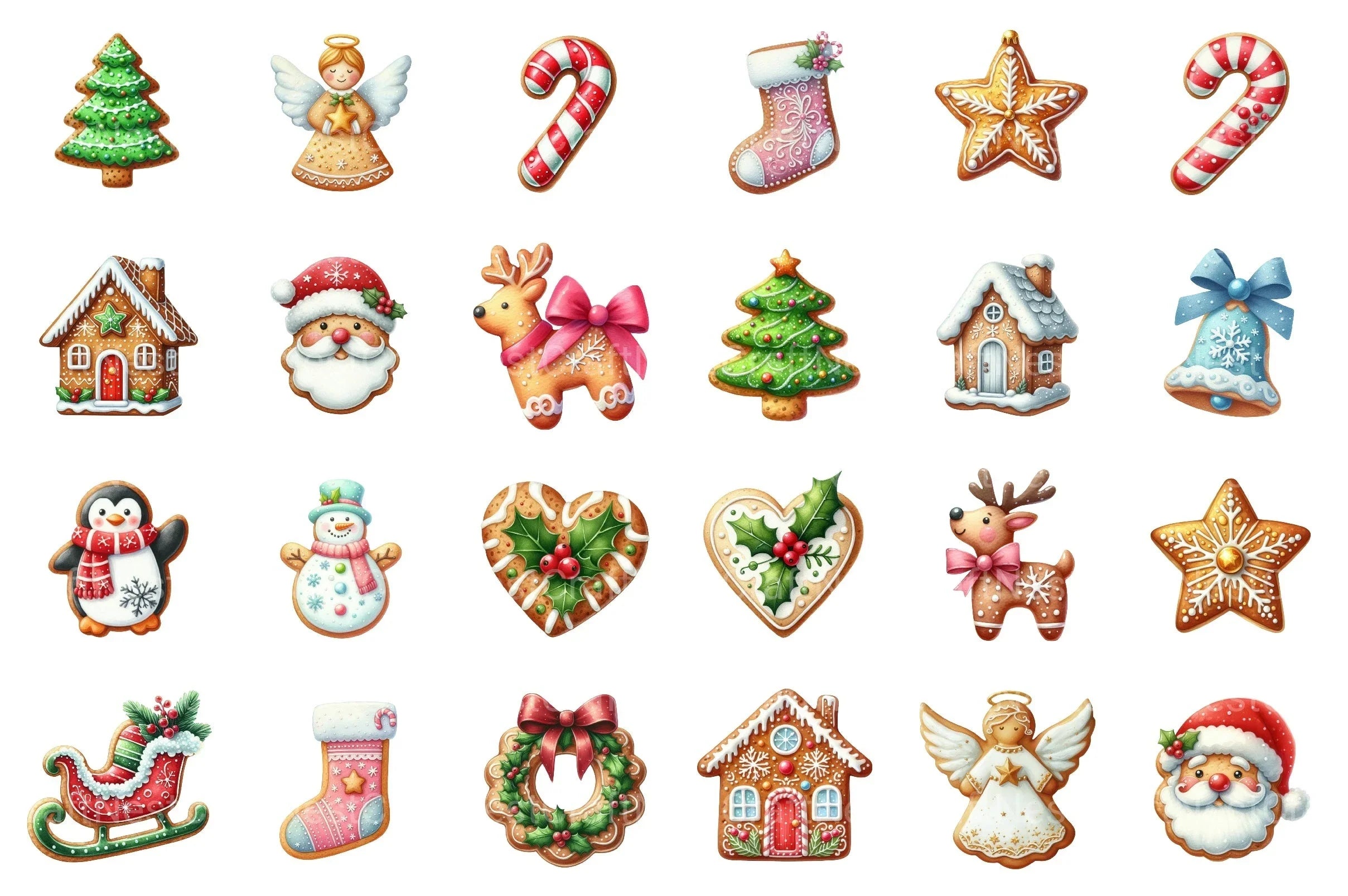 Christmas Cookies Clipart Bundle: Art Graphics & Sweet Treats - CraftNest - Digital Crafting and Art
