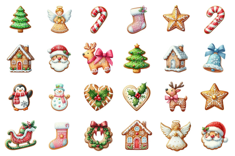Christmas Cookies Clipart Bundle: Art Graphics & Sweet Treats - CraftNest - Digital Crafting and Art