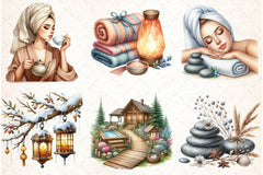 Winter Spa Clipart Bundle - CraftNest - Digital Crafting and Art