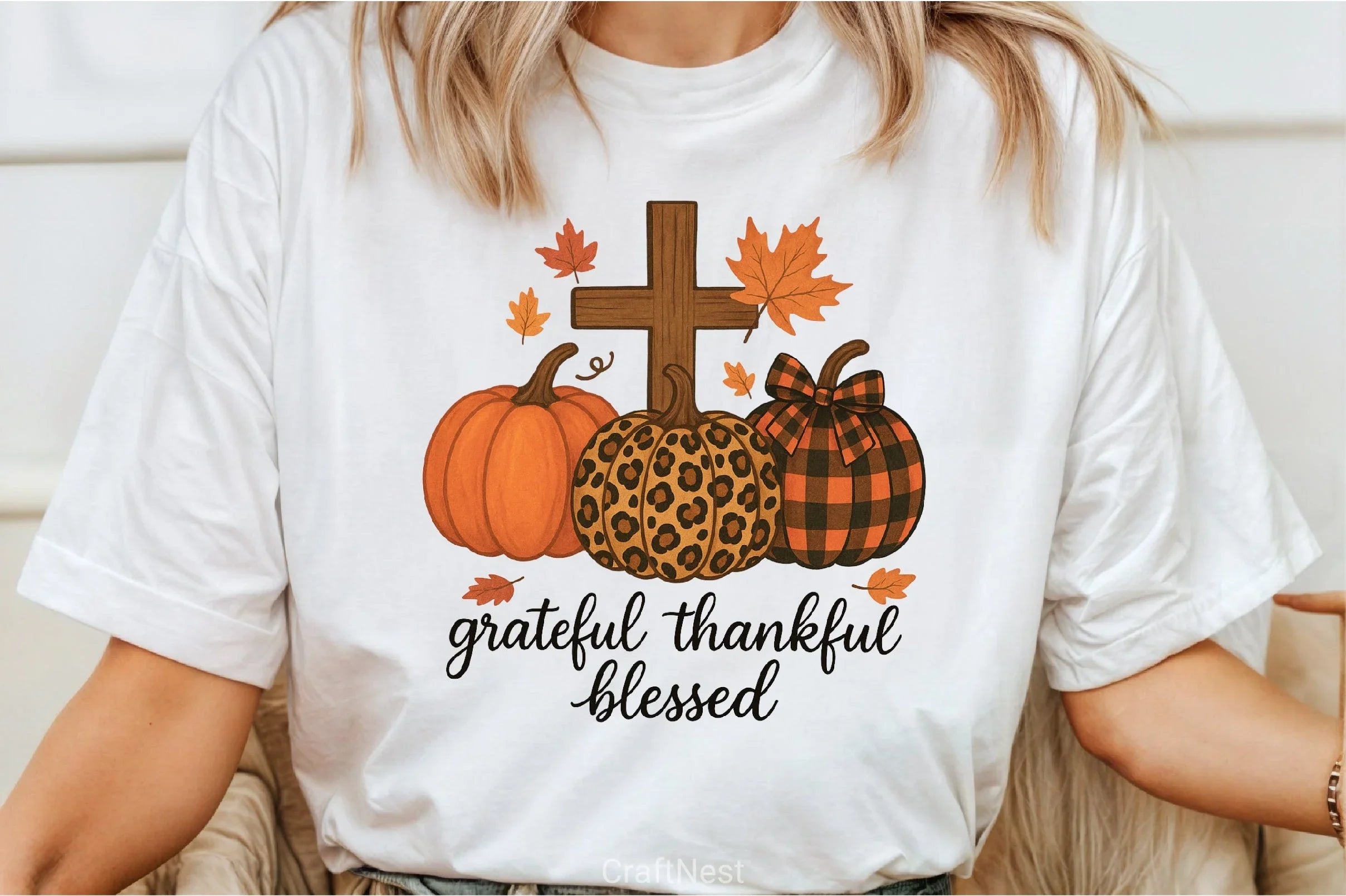 Grateful Thankful Blessed Pumpkin Clipart Bundle - CraftNest - Digital Crafting and Art