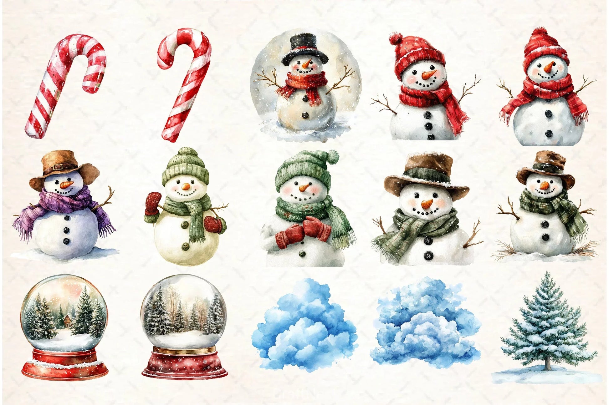 Christmas Snowman Clipart Bundle 15 - CraftNest - Digital Crafting and Art