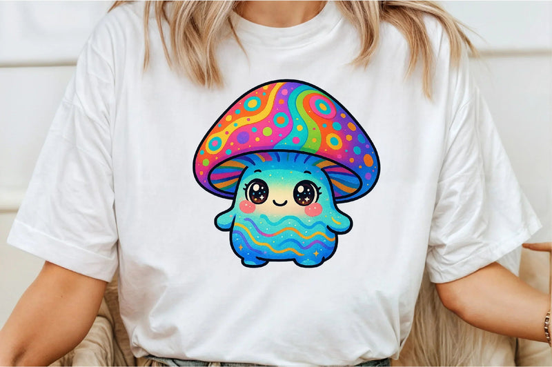Rainbow Mushroom Clipart Bundle - CraftNest - Digital Crafting and Art