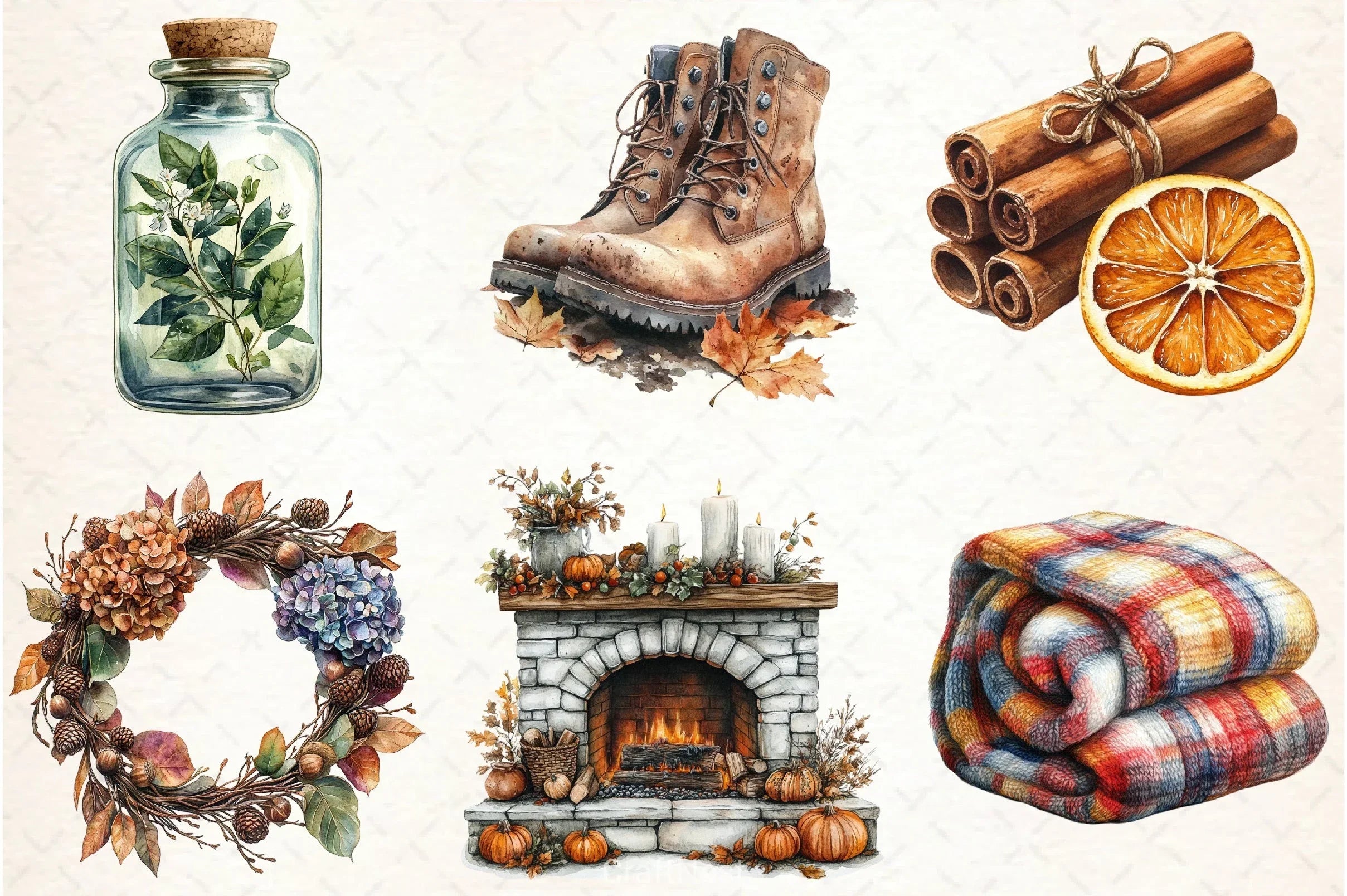 Cozy Autumn Clipart Bundle 7 - CraftNest - Digital Crafting and Art