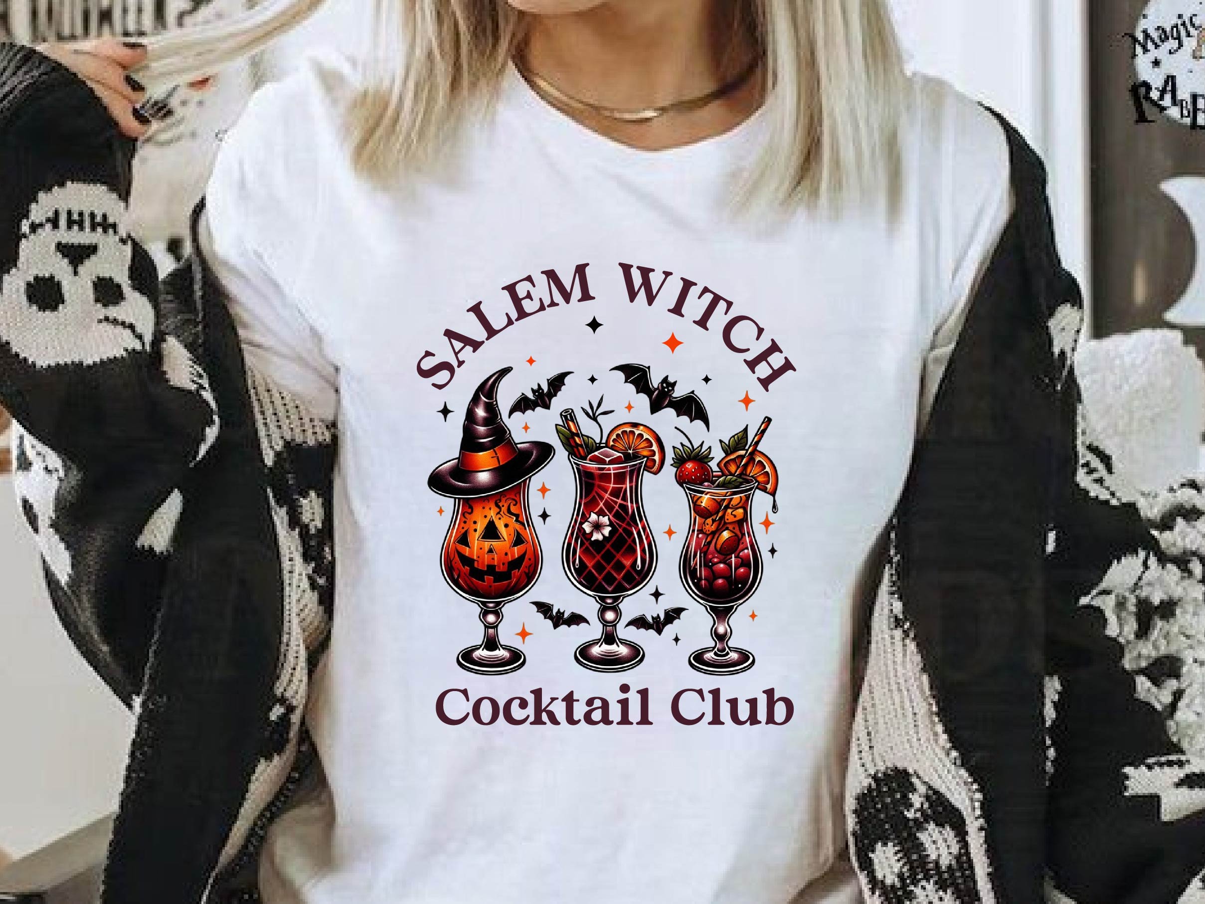 Salem Witch Cocktail Club Halloween Clipart Bundle