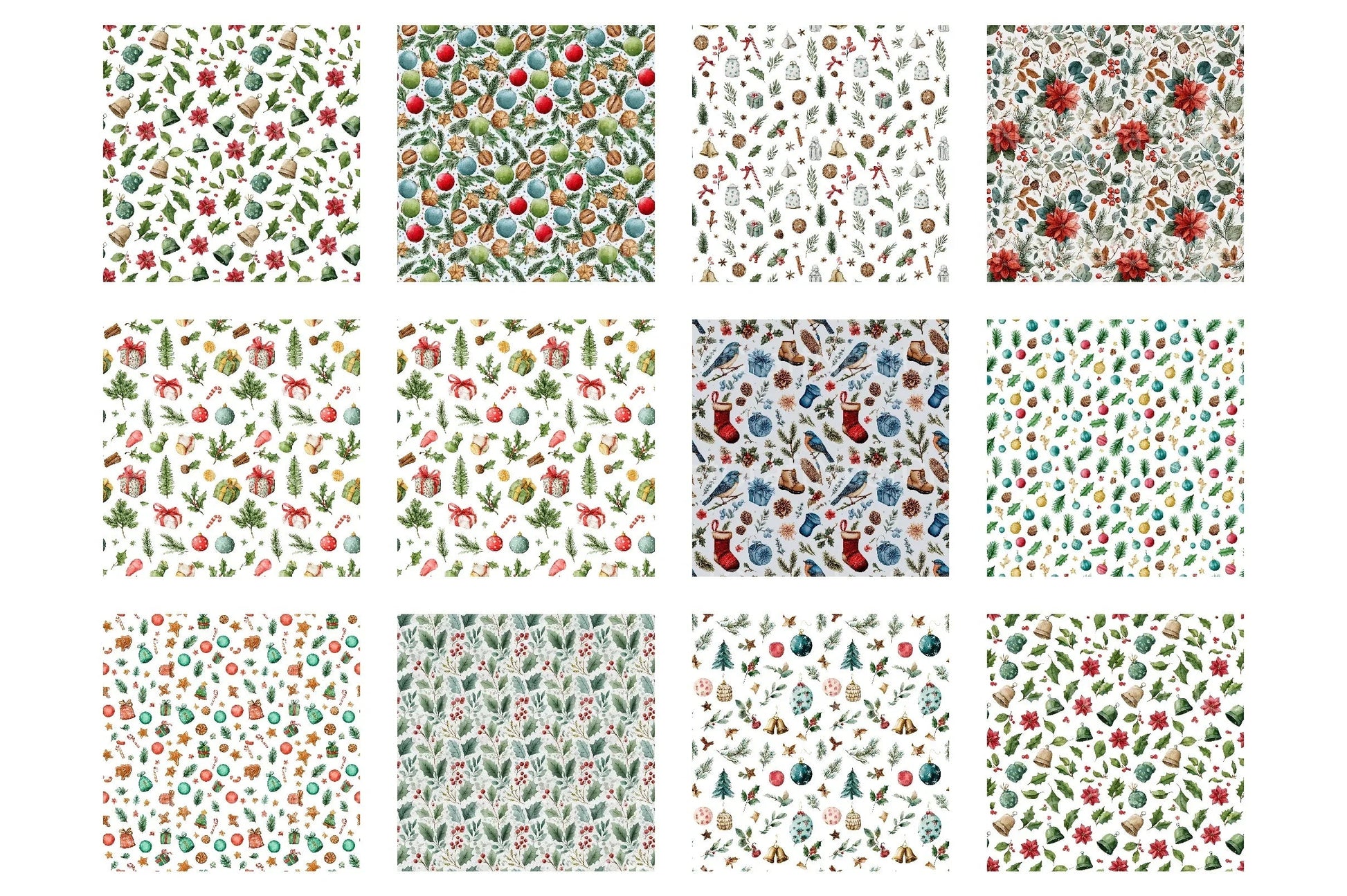 Christmas Seamless Pattern Background Digital Paper - CraftNest - Digital Crafting and Art
