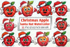 Christmas Apple Santa Hat Clipart Bundle